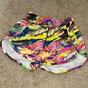Lululemon tie dye multicolor running shorts
